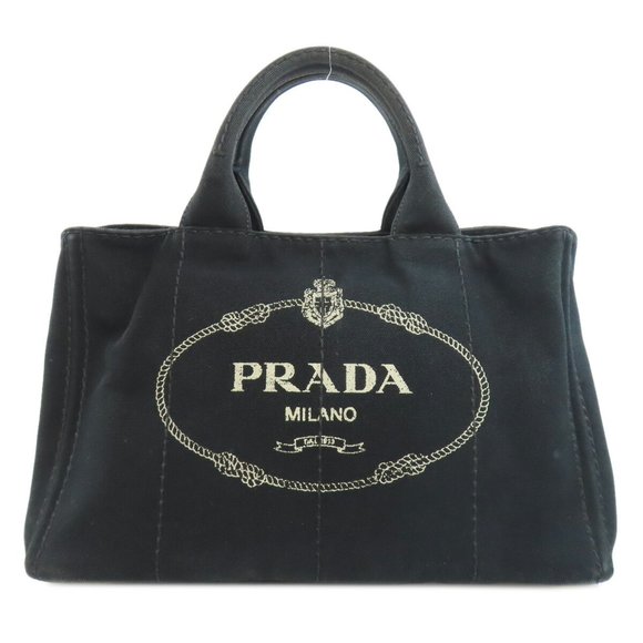 PRADA 1BG642 Canapa Tote Bag Canvas Women's - Picture 1 of 10